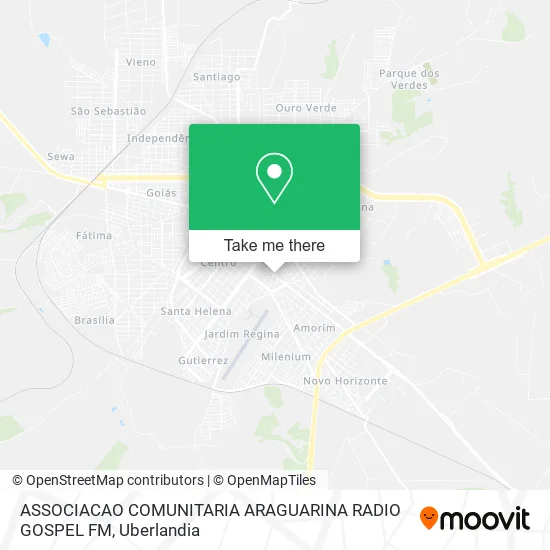 ASSOCIACAO COMUNITARIA ARAGUARINA RADIO GOSPEL FM map