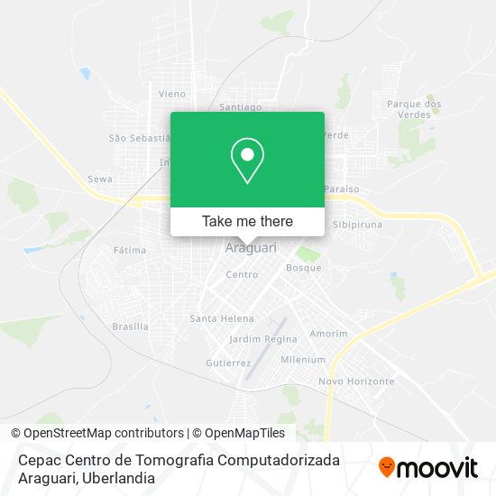 Cepac Centro de Tomografia Computadorizada Araguari map