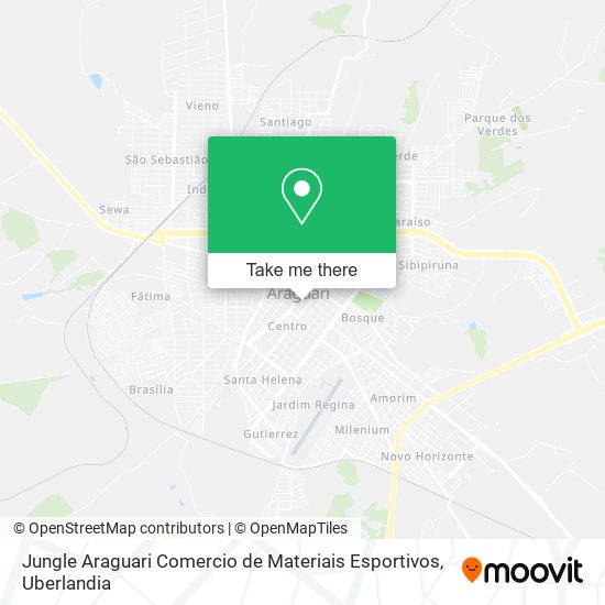 Mapa Jungle Araguari Comercio de Materiais Esportivos