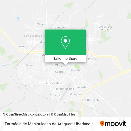 Mapa Farmácia de Manipulacao de Araguari