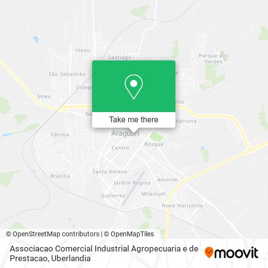 Mapa Associacao Comercial Industrial Agropecuaria e de Prestacao