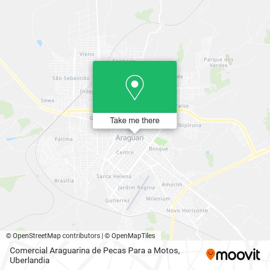 Mapa Comercial Araguarina de Pecas Para a Motos