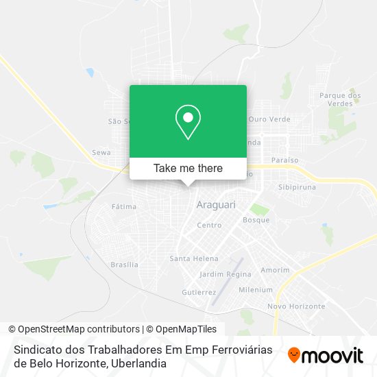 Mapa Sindicato dos Trabalhadores Em Emp Ferroviárias de Belo Horizonte