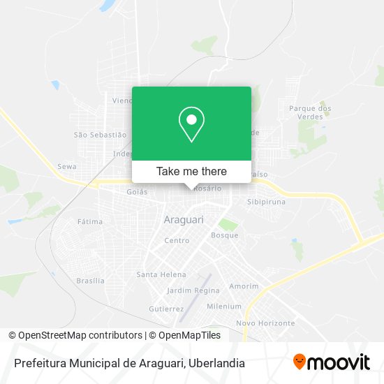 Mapa Prefeitura Municipal de Araguari