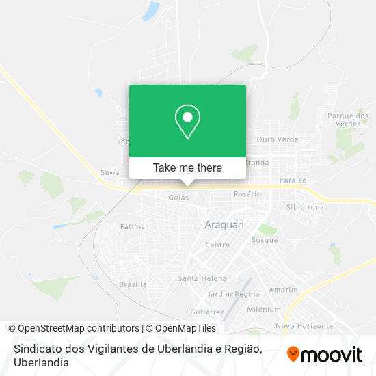 Mapa Sindicato dos Vigilantes de Uberlândia e Região