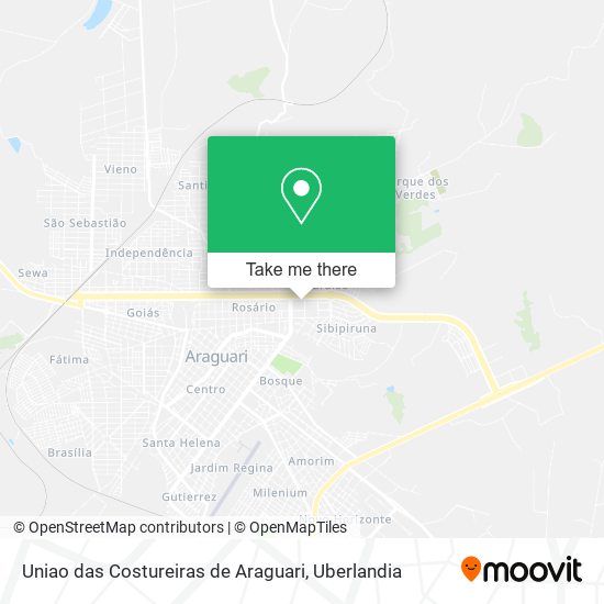 Uniao das Costureiras de Araguari map