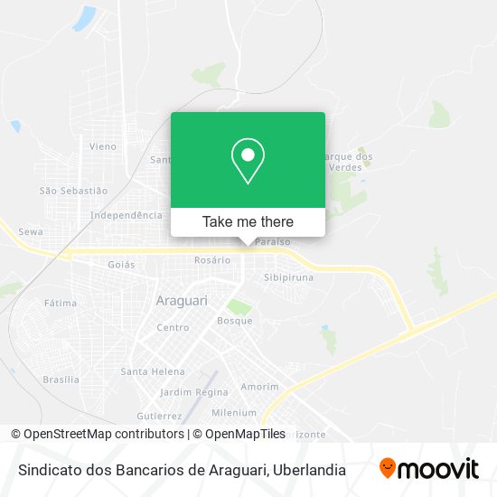 Sindicato dos Bancarios de Araguari map