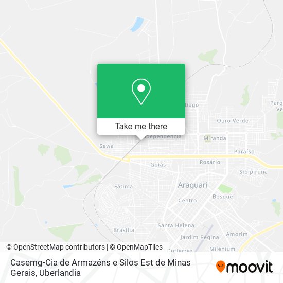 Mapa Casemg-Cia de Armazéns e Silos Est de Minas Gerais