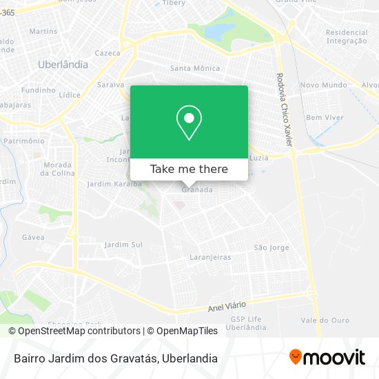 Bairro Jardim dos Gravatás map