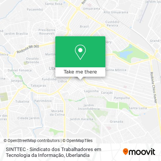 SINTTEC - Sindicato dos Trabalhadores em Tecnologia da Informação map