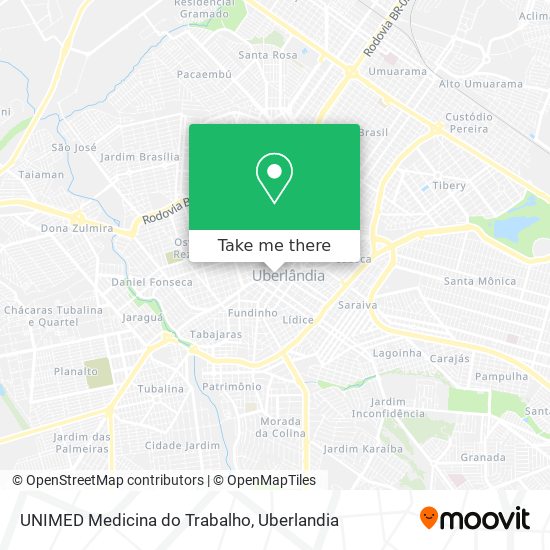 UNIMED Medicina do Trabalho map