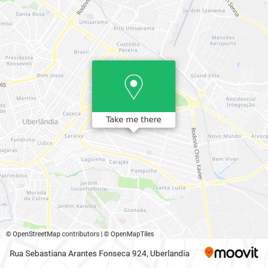 Mapa Rua Sebastiana Arantes Fonseca 924