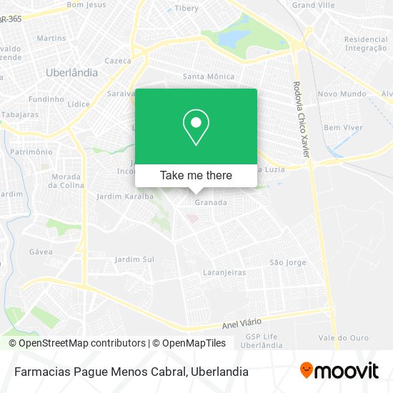 Farmacias Pague Menos Cabral map