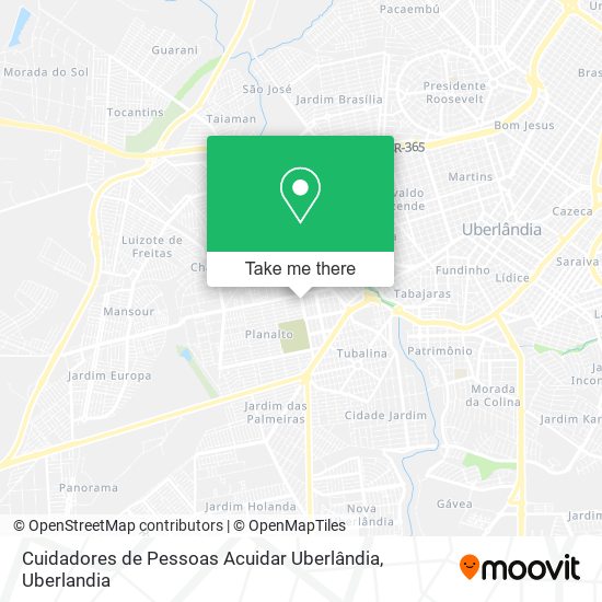 Cuidadores de Pessoas Acuidar Uberlândia map