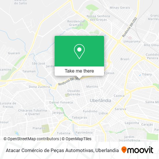 Mapa Atacar Comércio de Peças Automotivas