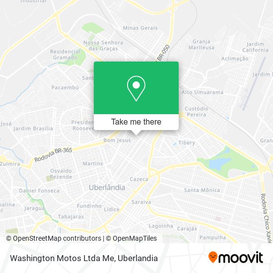 Mapa Washington Motos Ltda Me