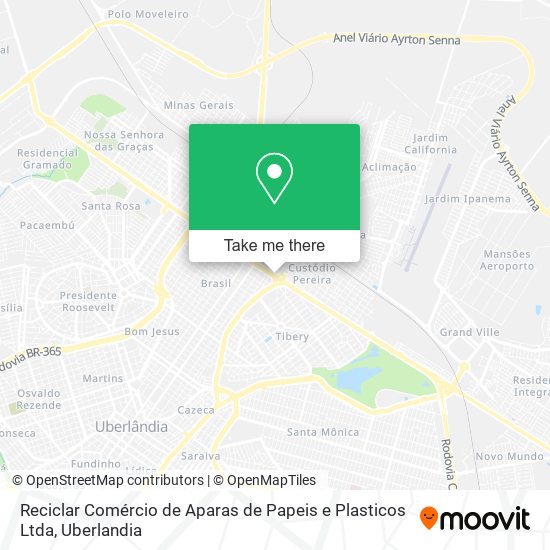 Mapa Reciclar Comércio de Aparas de Papeis e Plasticos Ltda
