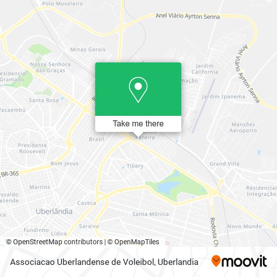 Mapa Associacao Uberlandense de Voleibol