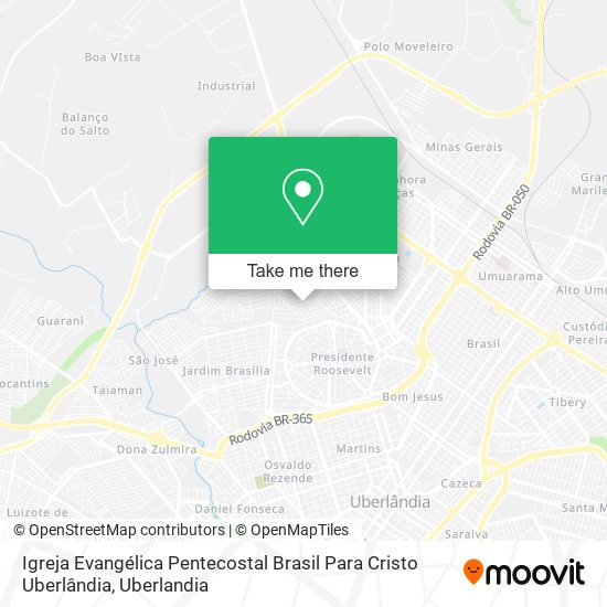 Igreja Evangélica Pentecostal Brasil Para Cristo Uberlândia map