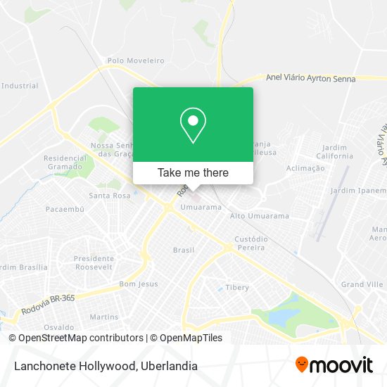 Mapa Lanchonete Hollywood