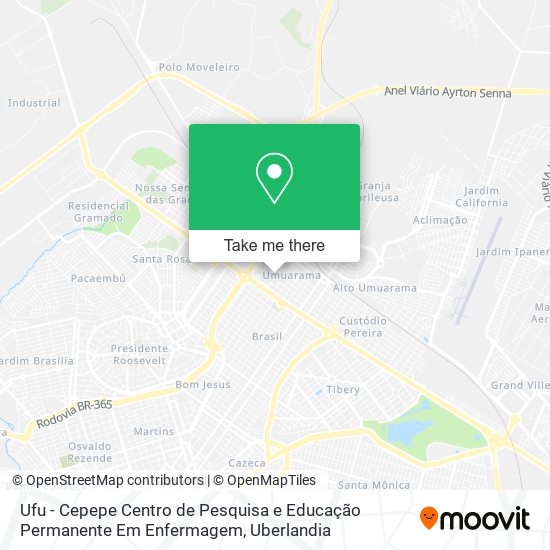 Mapa Ufu - Cepepe Centro de Pesquisa e Educação Permanente Em Enfermagem