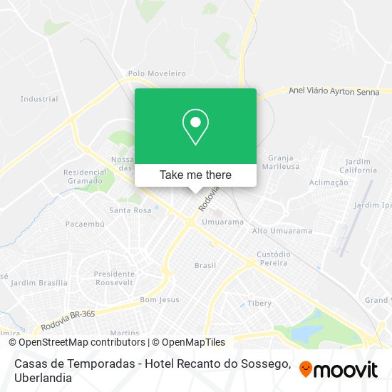 Casas de Temporadas - Hotel Recanto do Sossego map