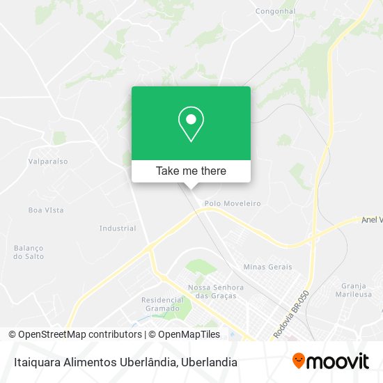 Mapa Itaiquara Alimentos Uberlândia