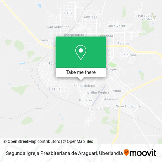 Mapa Segunda Igreja Presbiteriana de Araguari