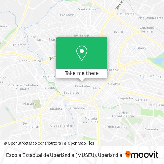 Mapa Escola Estadual de Uberlândia (MUSEU)