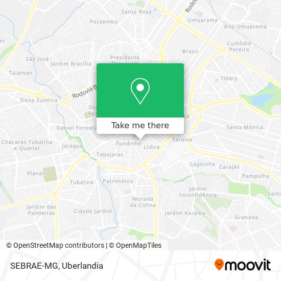 Mapa SEBRAE-MG