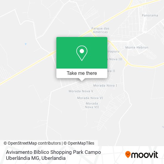 Avivamento Bíblico Shopping Park Campo Uberlândia MG map