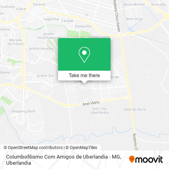 Columbofilismo Com Amigos de Uberlandia - MG map