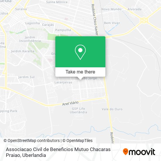 Mapa Associacao Civil de Beneficios Mutuo Chacaras Praiao