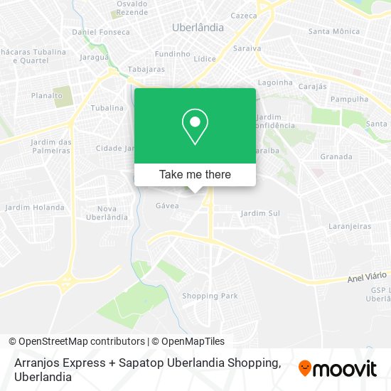 Mapa Arranjos Express + Sapatop Uberlandia Shopping