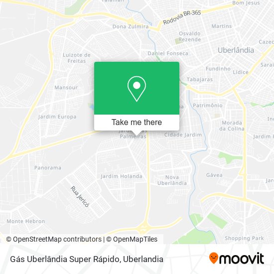 Gás Uberlândia Super Rápido map