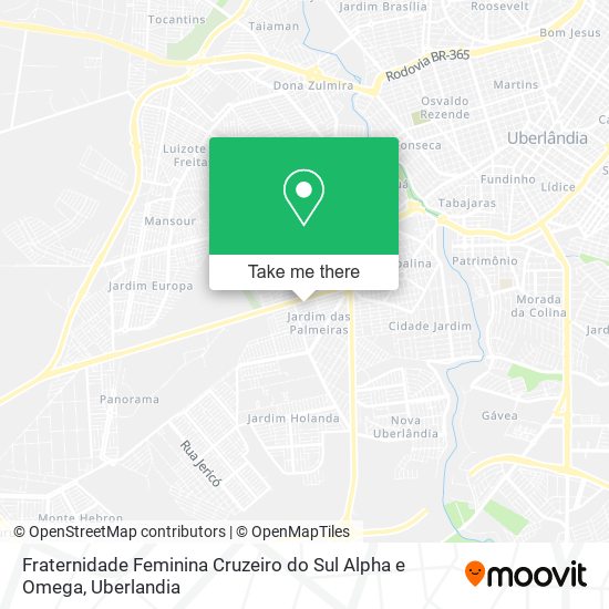 Fraternidade Feminina Cruzeiro do Sul Alpha e Omega map