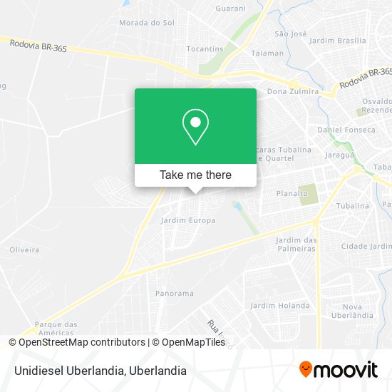 Unidiesel Uberlandia map
