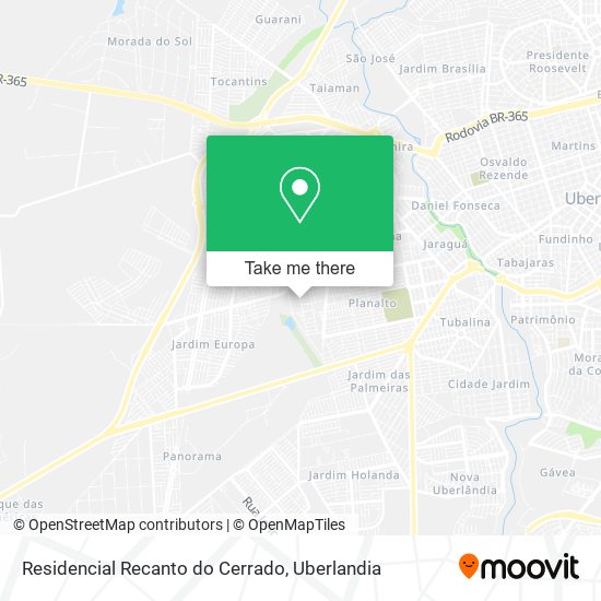 Mapa Residencial Recanto do Cerrado