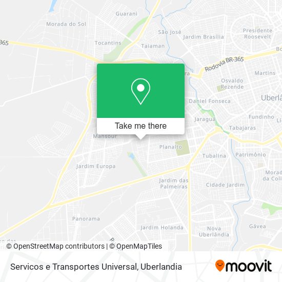 Servicos e Transportes Universal map