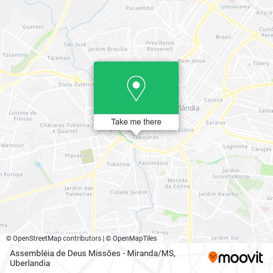 Mapa Assembléia de Deus Missões - Miranda / MS