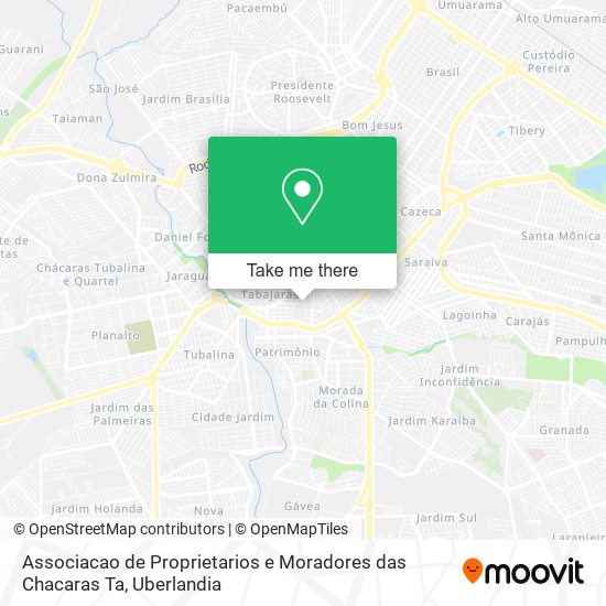 Associacao de Proprietarios e Moradores das Chacaras Ta map