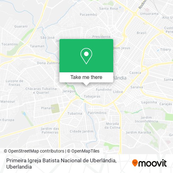 Primeira Igreja Batista Nacional de Uberlândia map