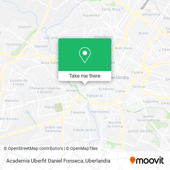Mapa Academia Uberfit Daniel Fonseca