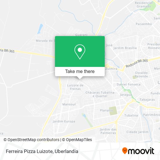 Mapa Ferreira Pizza Luizote