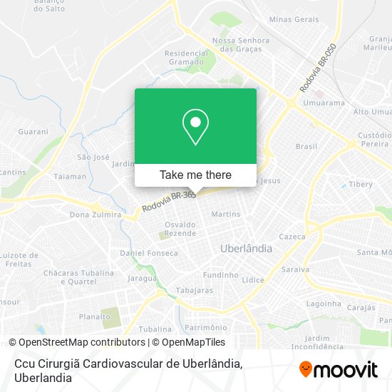 Ccu Cirurgiã Cardiovascular de Uberlândia map