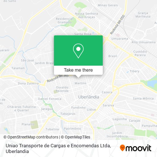 Uniao Transporte de Cargas e Encomendas Ltda map