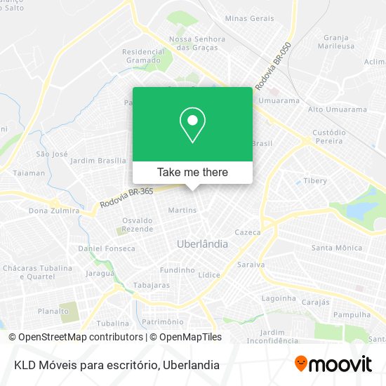 Mapa KLD Móveis para escritório