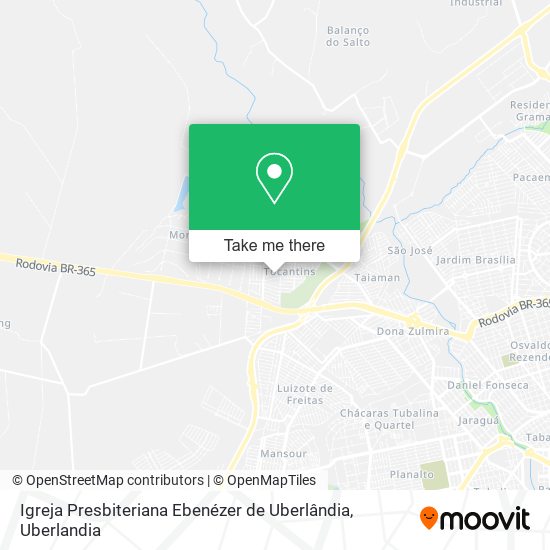 Mapa Igreja Presbiteriana Ebenézer de Uberlândia