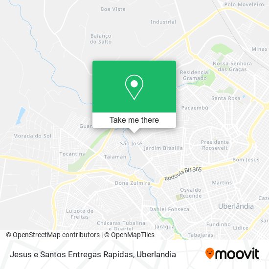 Jesus e Santos Entregas Rapidas map