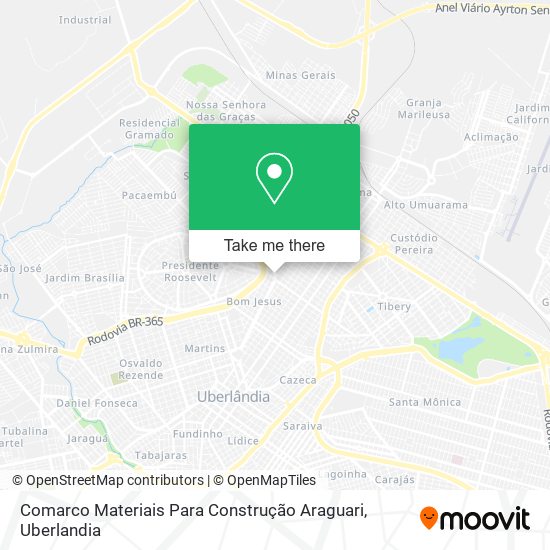 Mapa Comarco Materiais Para Construção Araguari